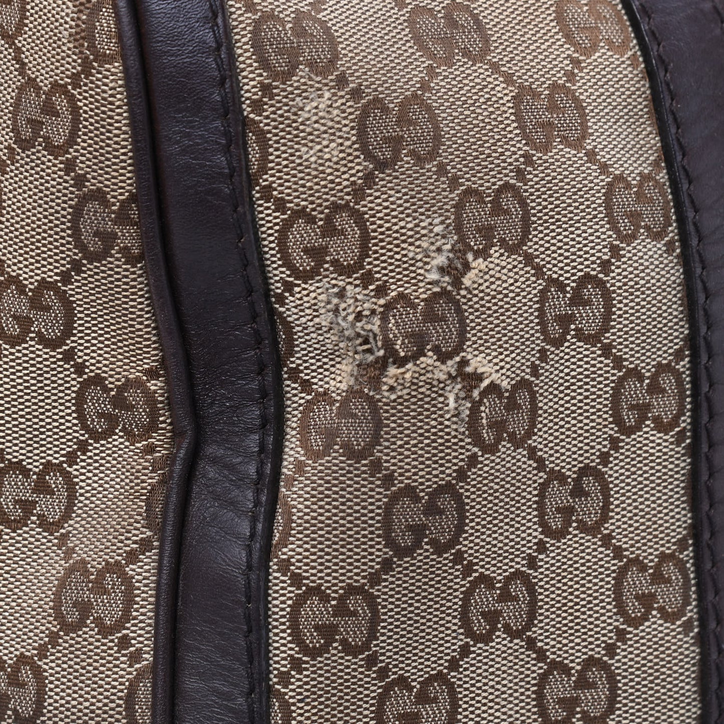 Monogram Vintage Web Medium Boston Dark Brown