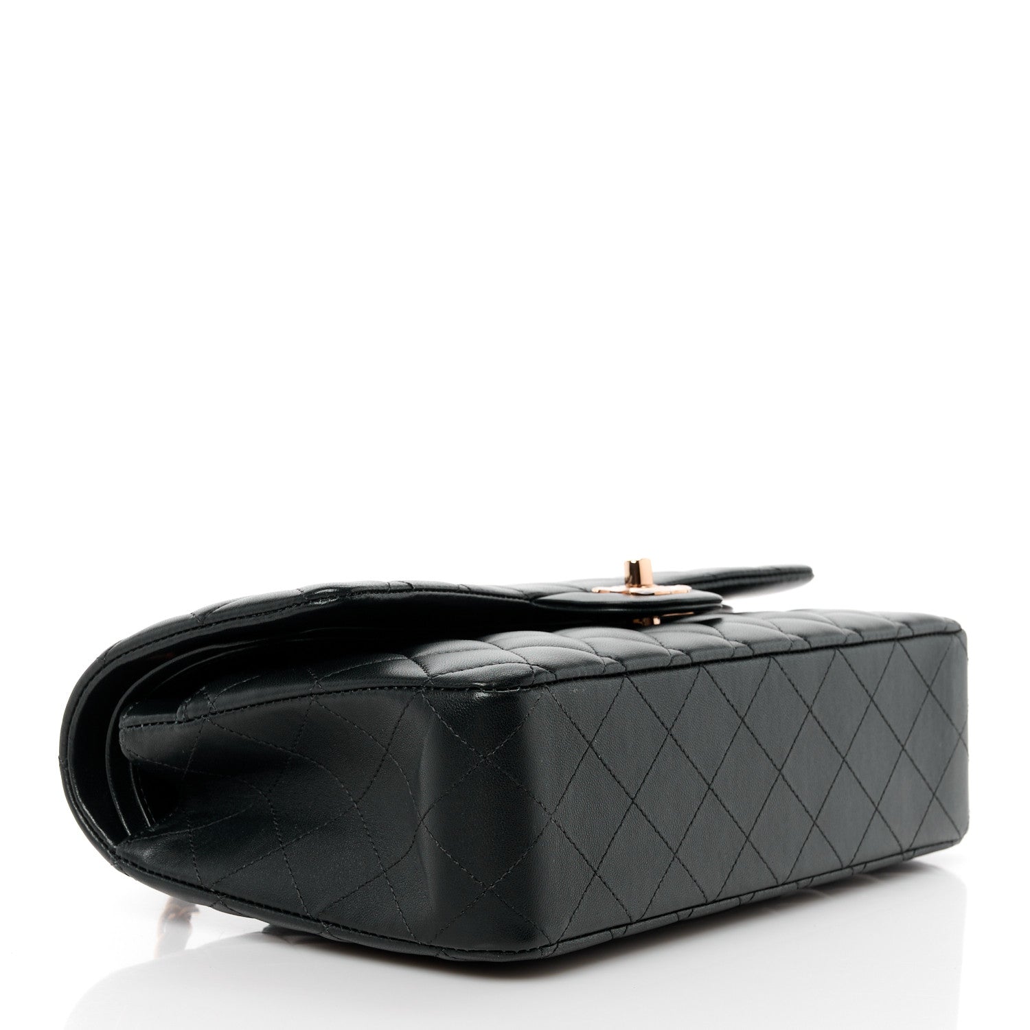 Chanel Lambskin Quilted Medium Double Flap Black 4 of 12