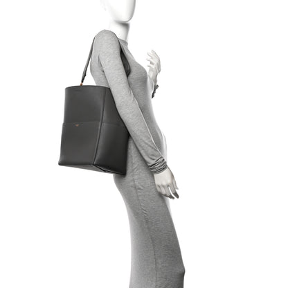 Celine Soft Grained Calfskin Sangle Bucket Bag Kohl 2 of 10