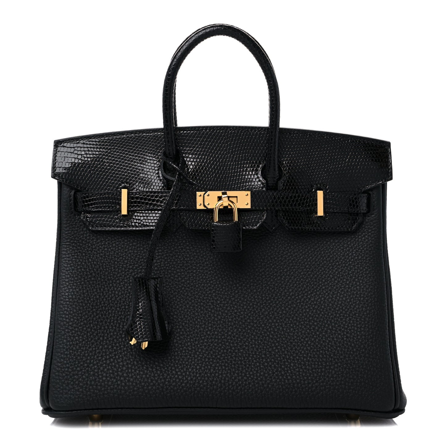 Togo Lizard Birkin Touch 25 Black