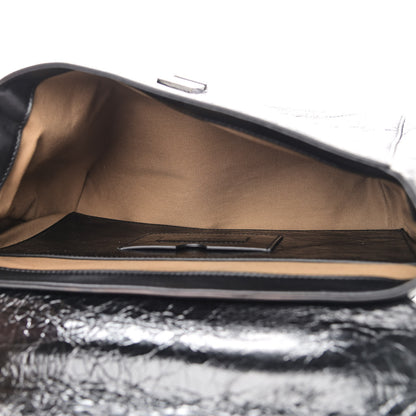 Givenchy Creased Patent Calfskin Medium ID Flap Black 5 of 10