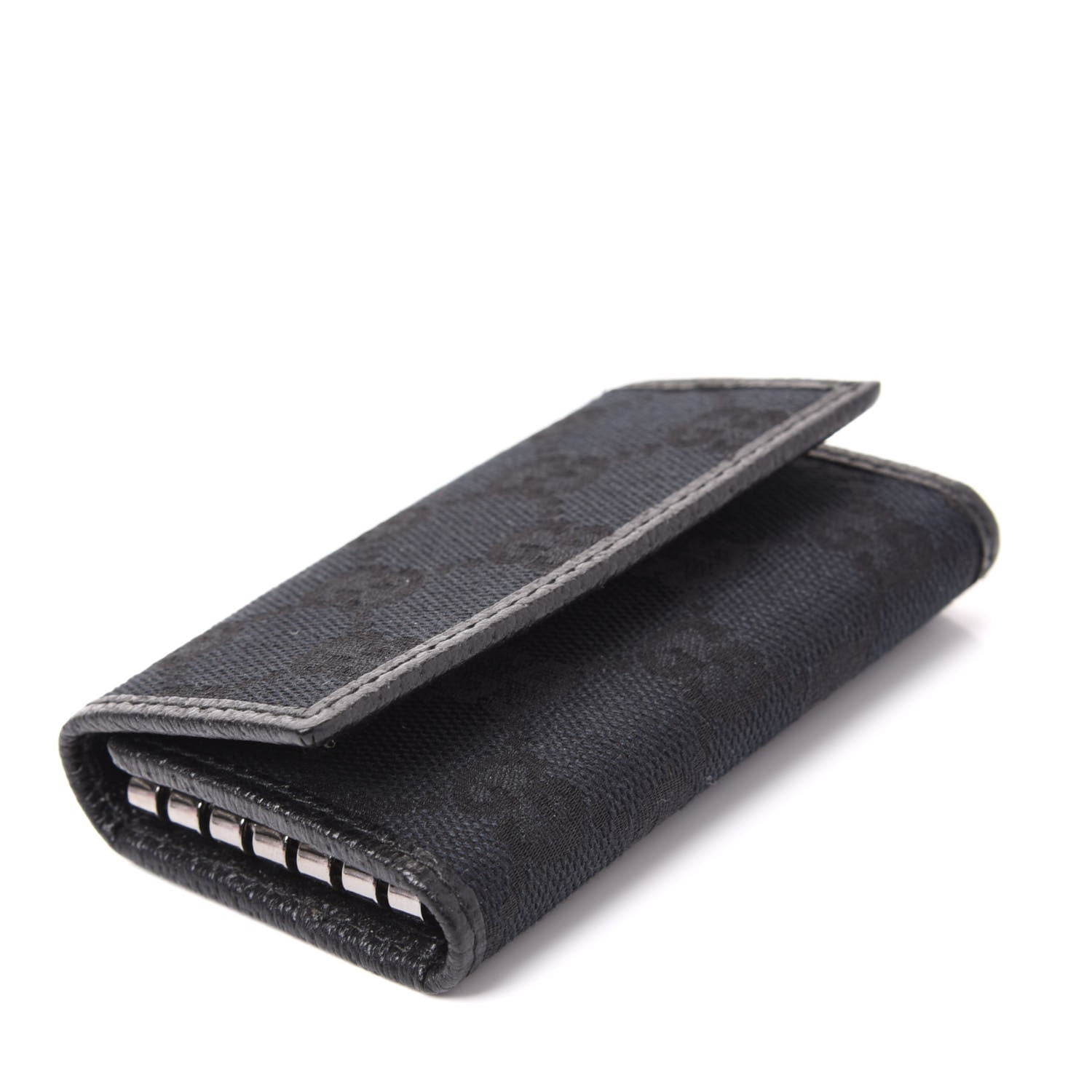Gucci Monogram 6 Key Holder Case Black 8 of 10