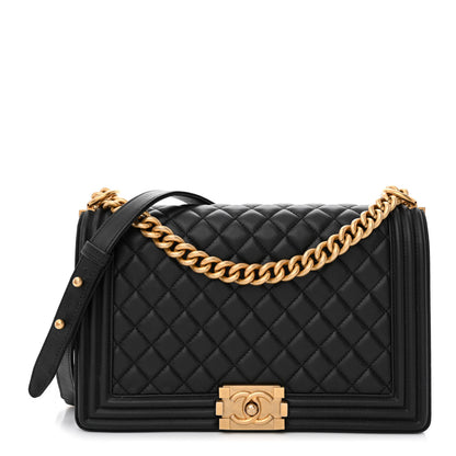 Chanel Calfskin Quilted New Medium Boy Flap Black 1 of 12