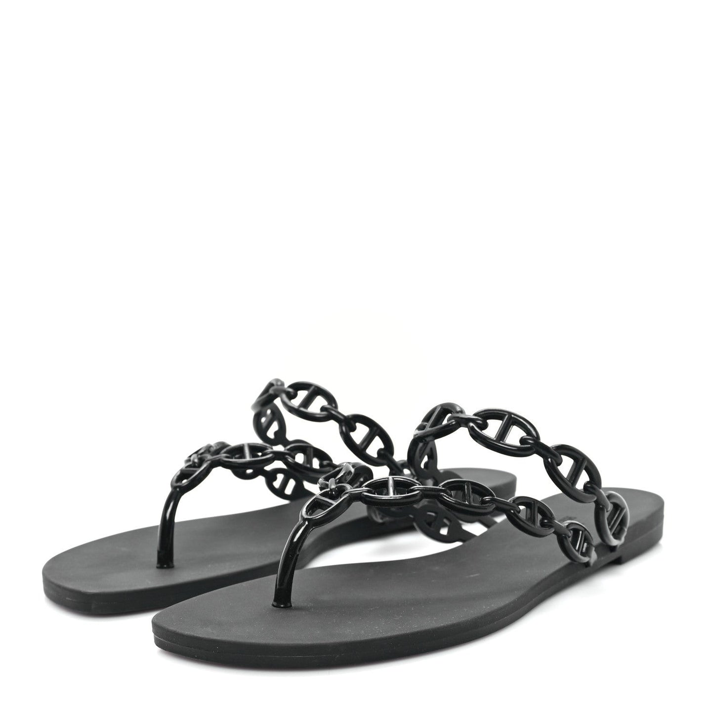 Rubber Chaine d'Ancre Rivage Sandals 38 Black