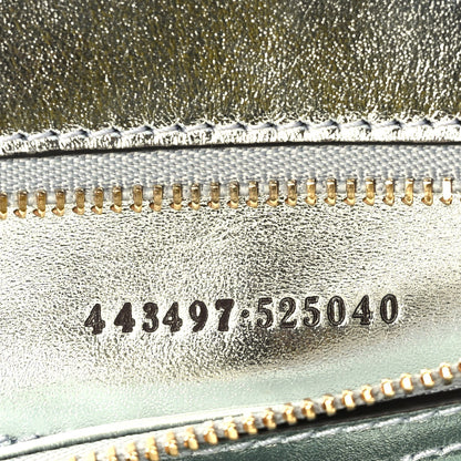 Gucci Iridescent Nappa Chevron Matelasse Small GG Marmont Shoulder Bag Iridescent Salvy Green 5 of 9