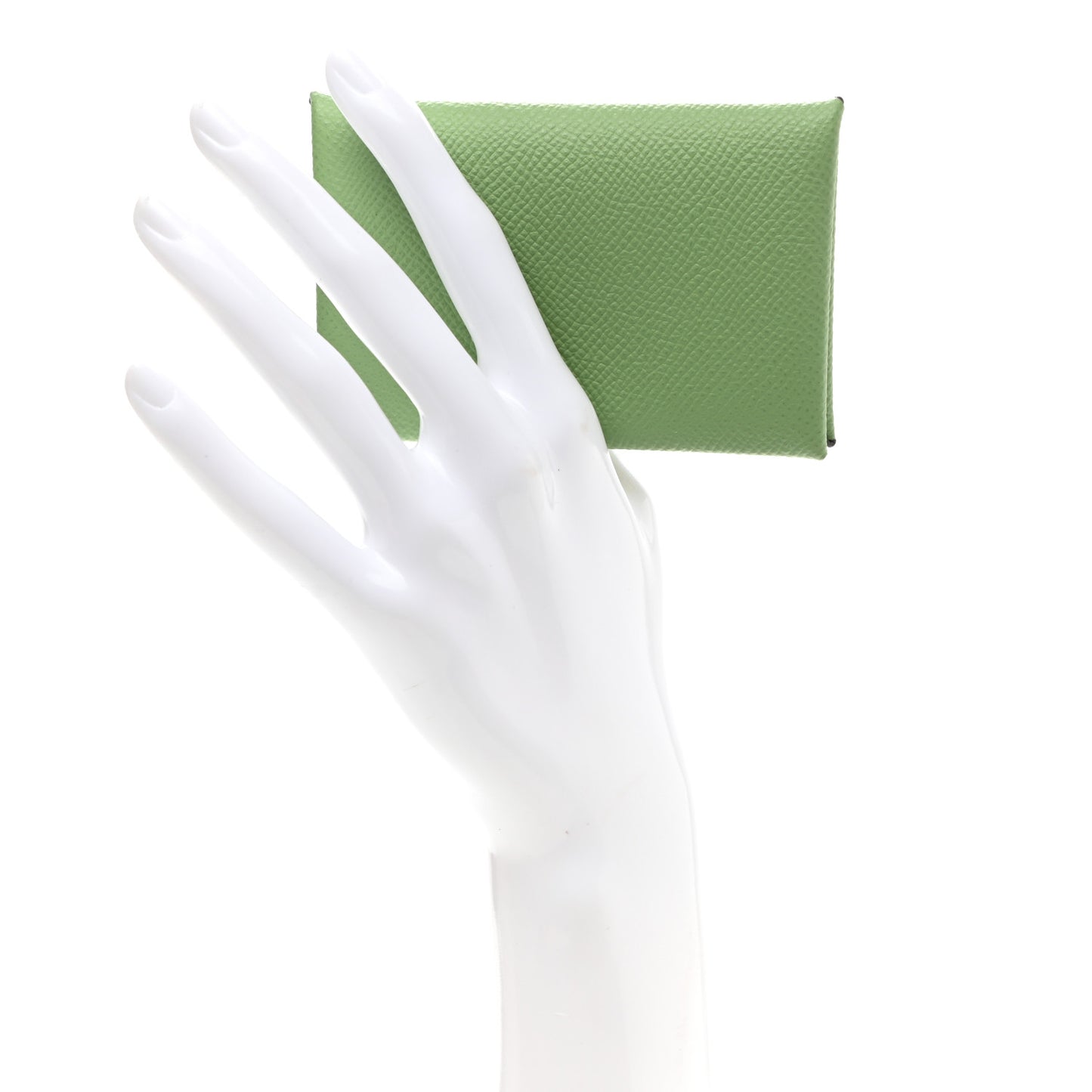 Epsom Calvi Card Case Vert Criquet