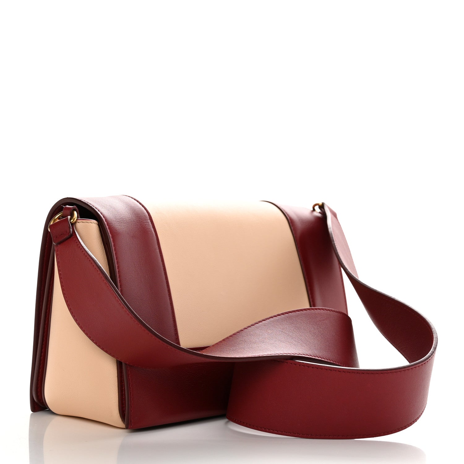 Celine Shiny Smooth Calfskin Medium Frame Shoulder Bag Ruby Nude 3 of 11