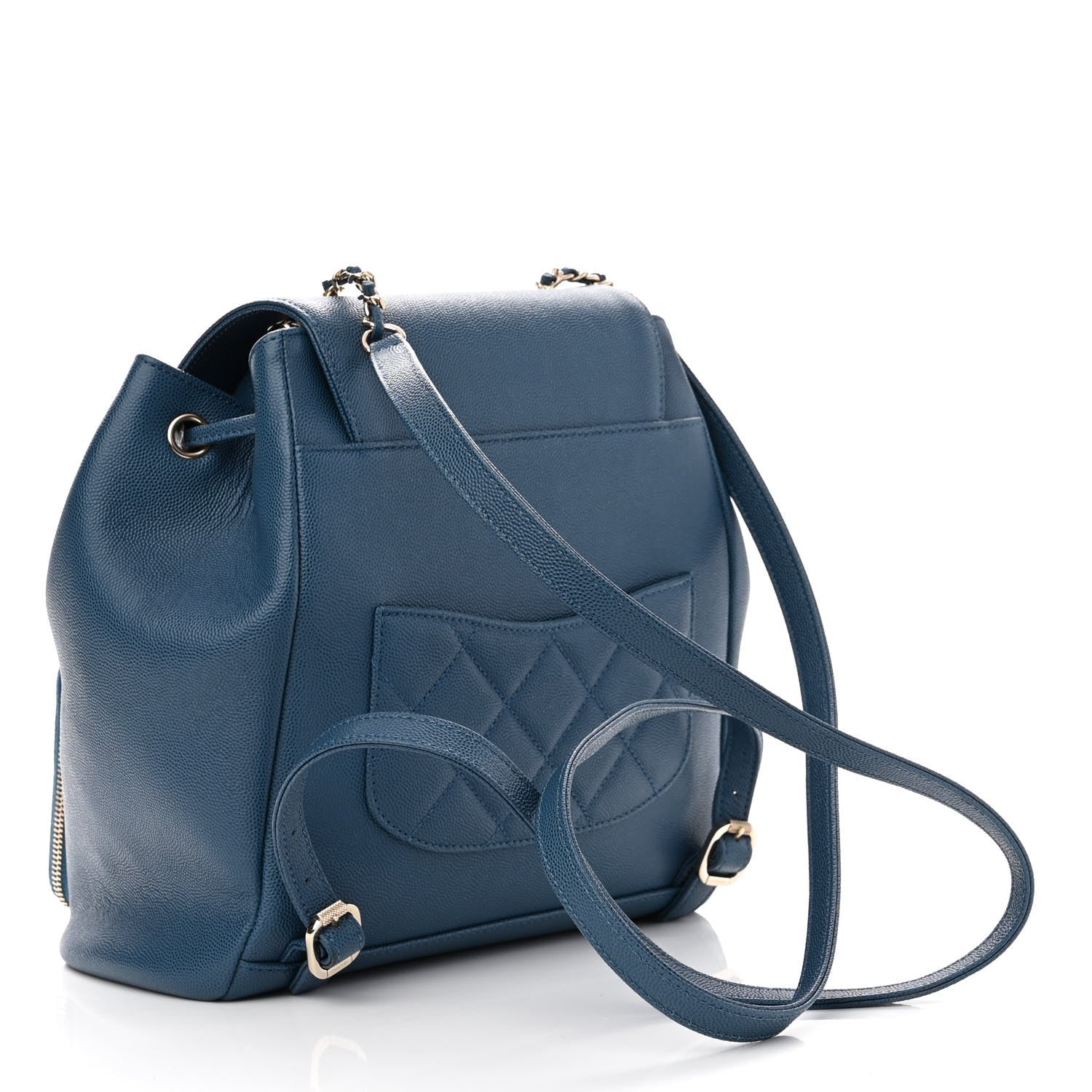 Chanel Caviar Quilted Business Affinity Backpack Blue 2 of 9