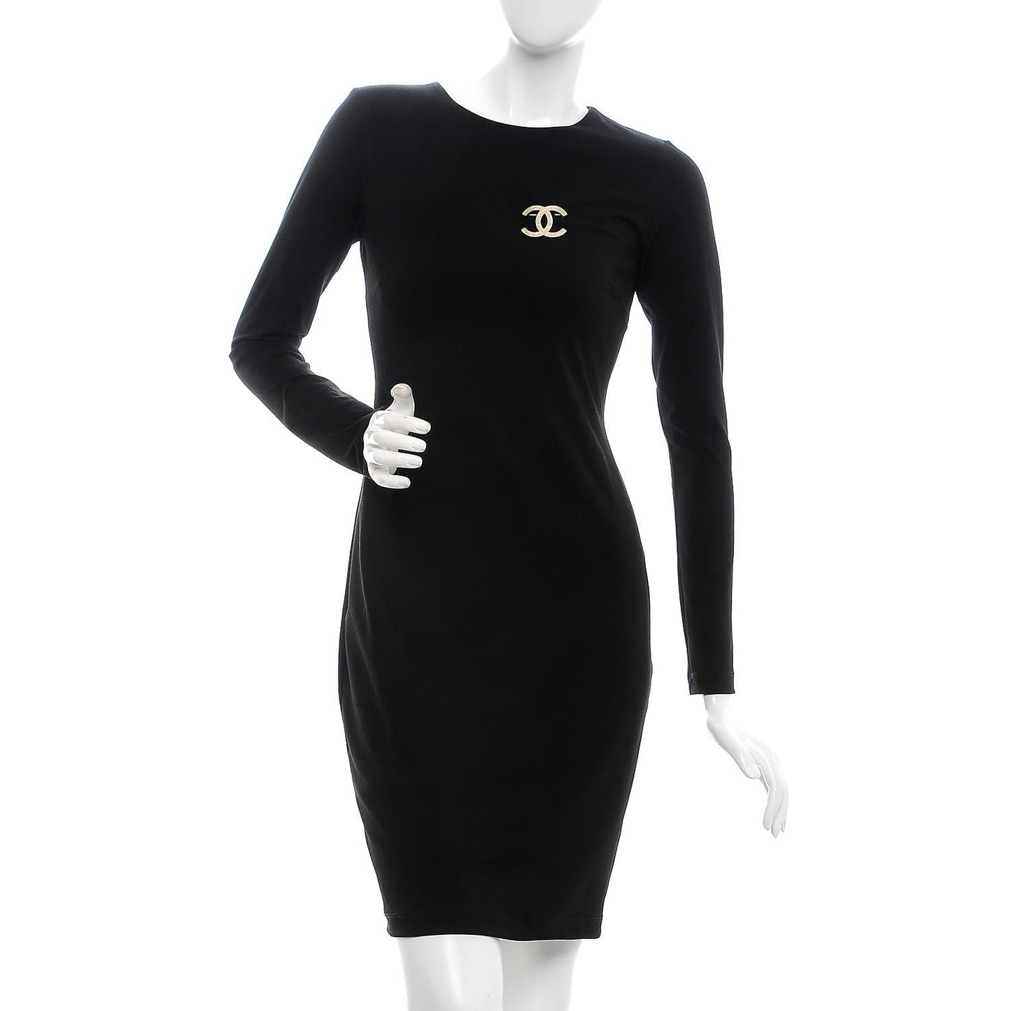 Quilted CC Brooch Light Gold