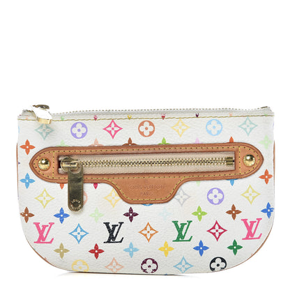Louis Vuitton Monogram Multicolor Pochette Plate MM White 1 of 12