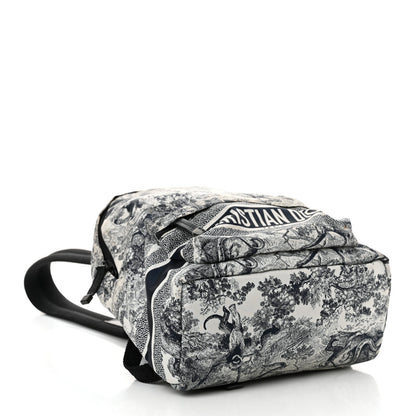 Christian Dior Nylon Technical Fabric Toile De Jouy Small Diortravel Backpack Blue 3 of 11