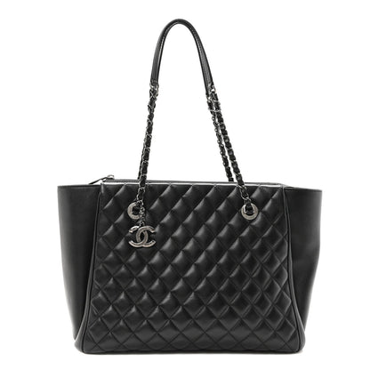 Chanel Lambskin Quilted Shopping Tote Black 1 of 7