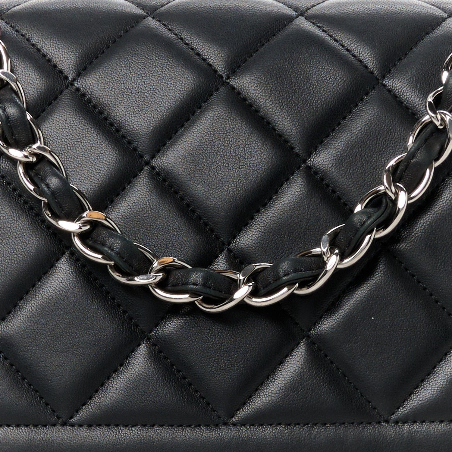 Chanel Lambskin Quilted Large Coco Rider Flap Black 9 of 11