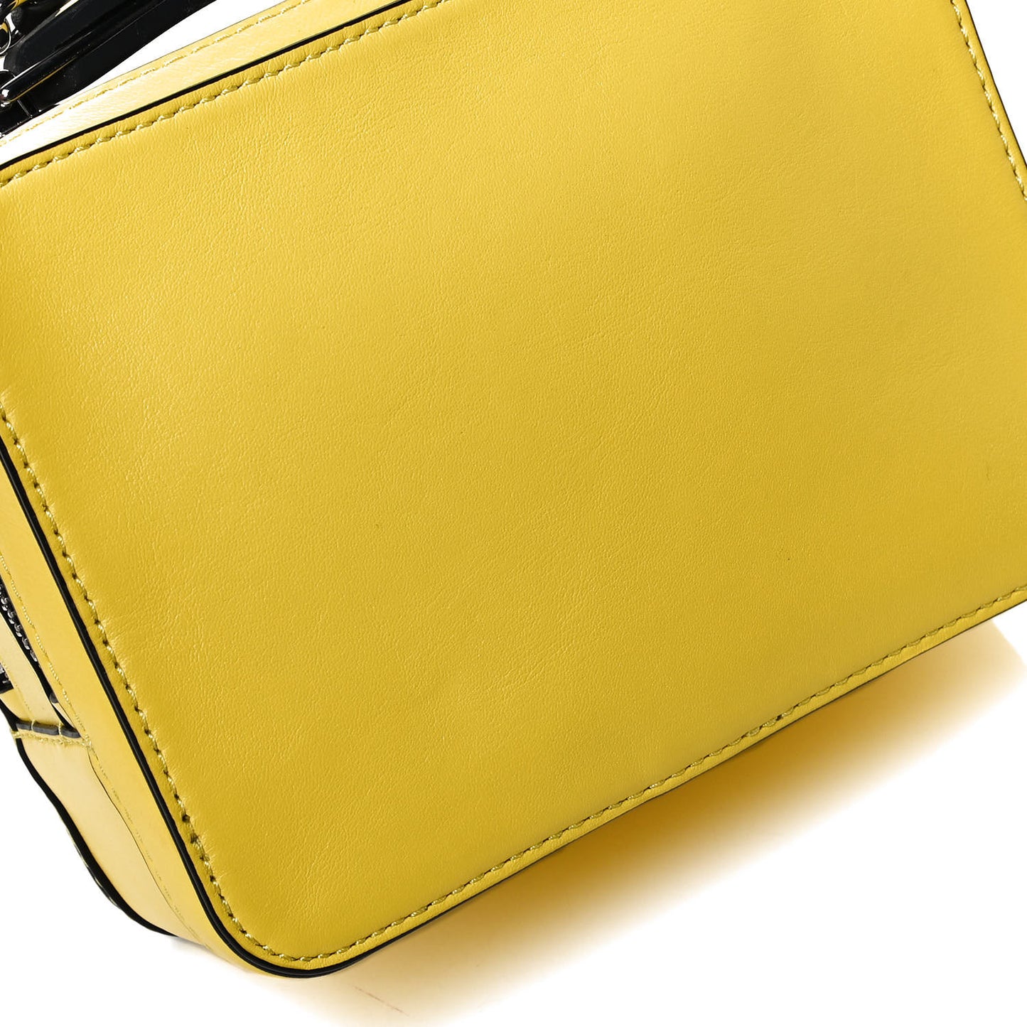 Calfskin Mini The Textured Box Bag Yellow