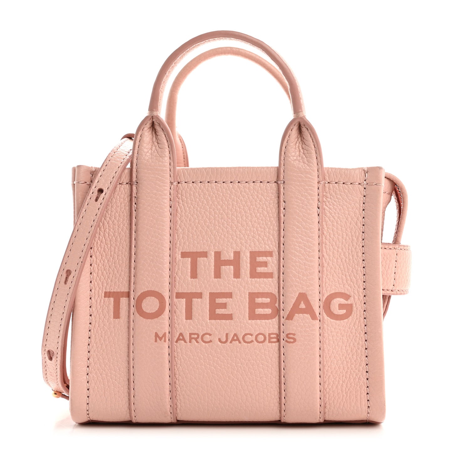 Grained Calfskin Micro The Tote Bag Rose