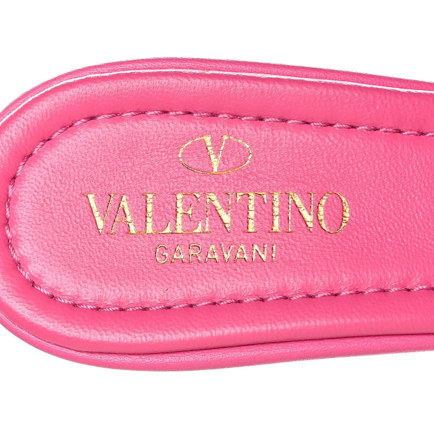 Valentino Garavani Nappa Quilted Roman Stud 65mm Slide Sandals 37.5 Feminine Pink 8 of 8