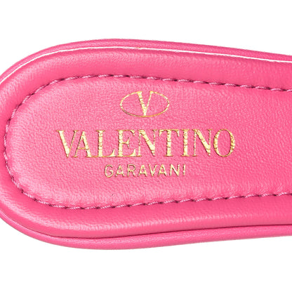 Valentino Garavani Nappa Quilted Roman Stud 65mm Slide Sandals 37.5 Feminine Pink 8 of 8