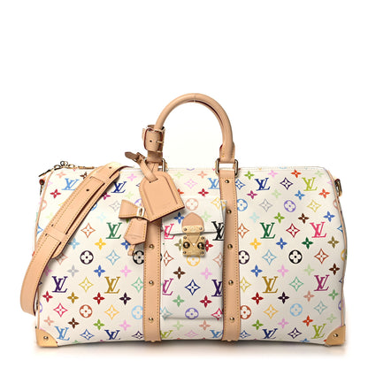Louis Vuitton LV X TM Monogram Multicolor Keepall Bandouliere 45 White 1 of 10