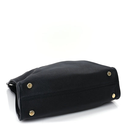 Gucci Pebbled Calfskin Large Logo Tote Black 3 of 8