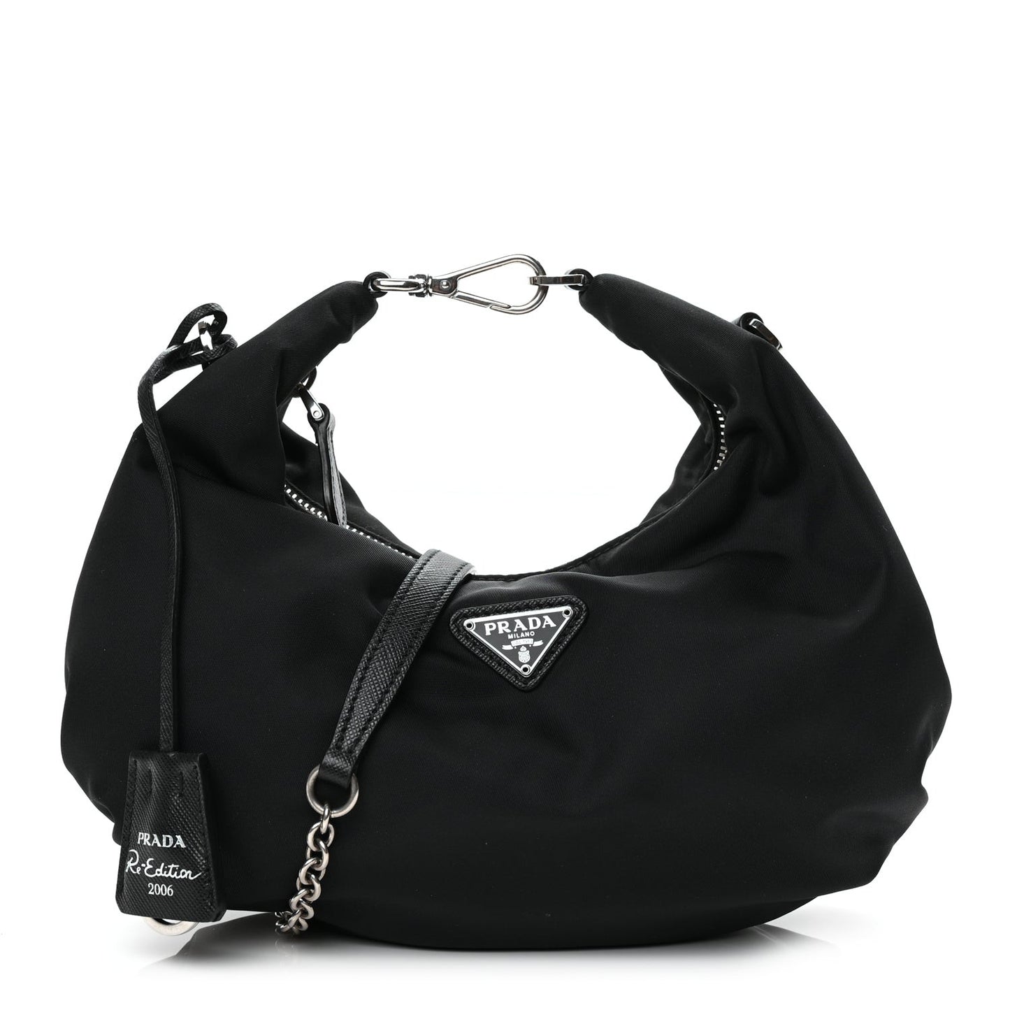 Tessuto Nylon Saffiano Re-Edition 2006 Shoulder Bag Black