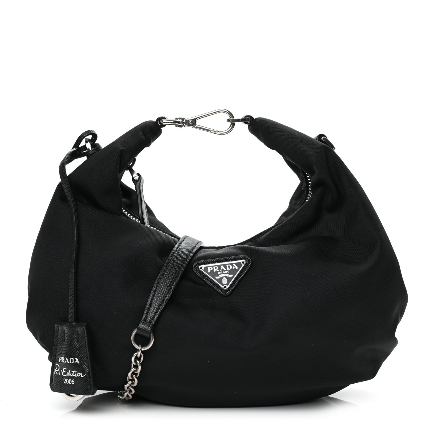 Prada Tessuto Nylon Saffiano Re-Edition 2006 Shoulder Bag Black 1 of 10