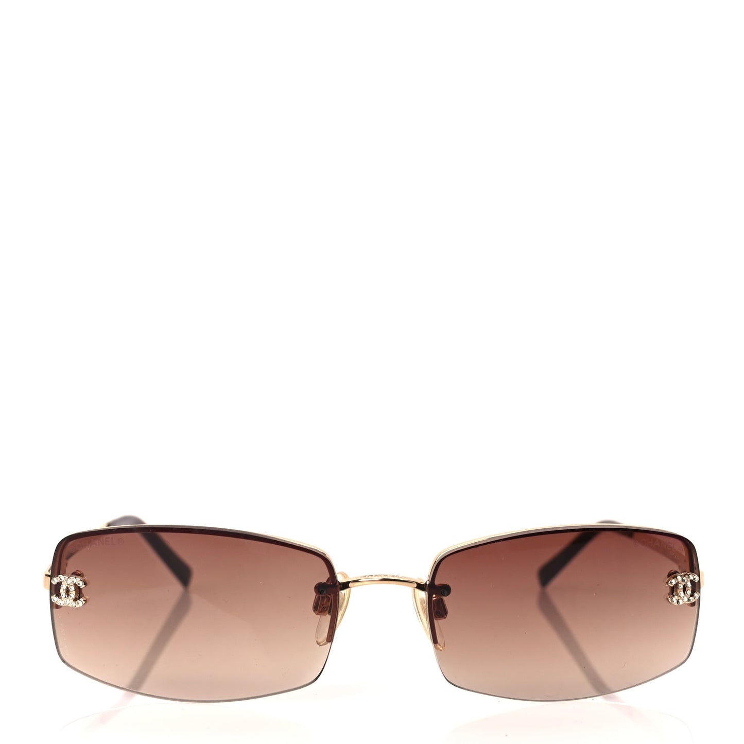 Crystal CC Logo Sunglasses 4093-B Gold