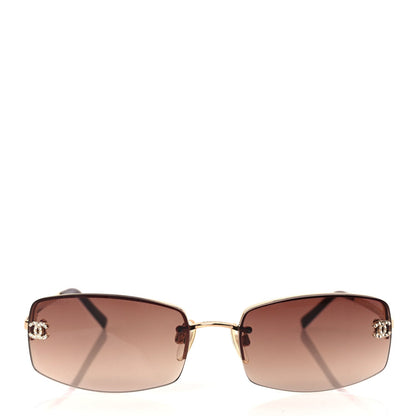 Chanel Crystal CC Logo Sunglasses 4093-B Gold 2 of 6