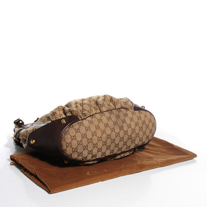 Gucci Monogram Medium Jockey Tote Brown 4 of 7