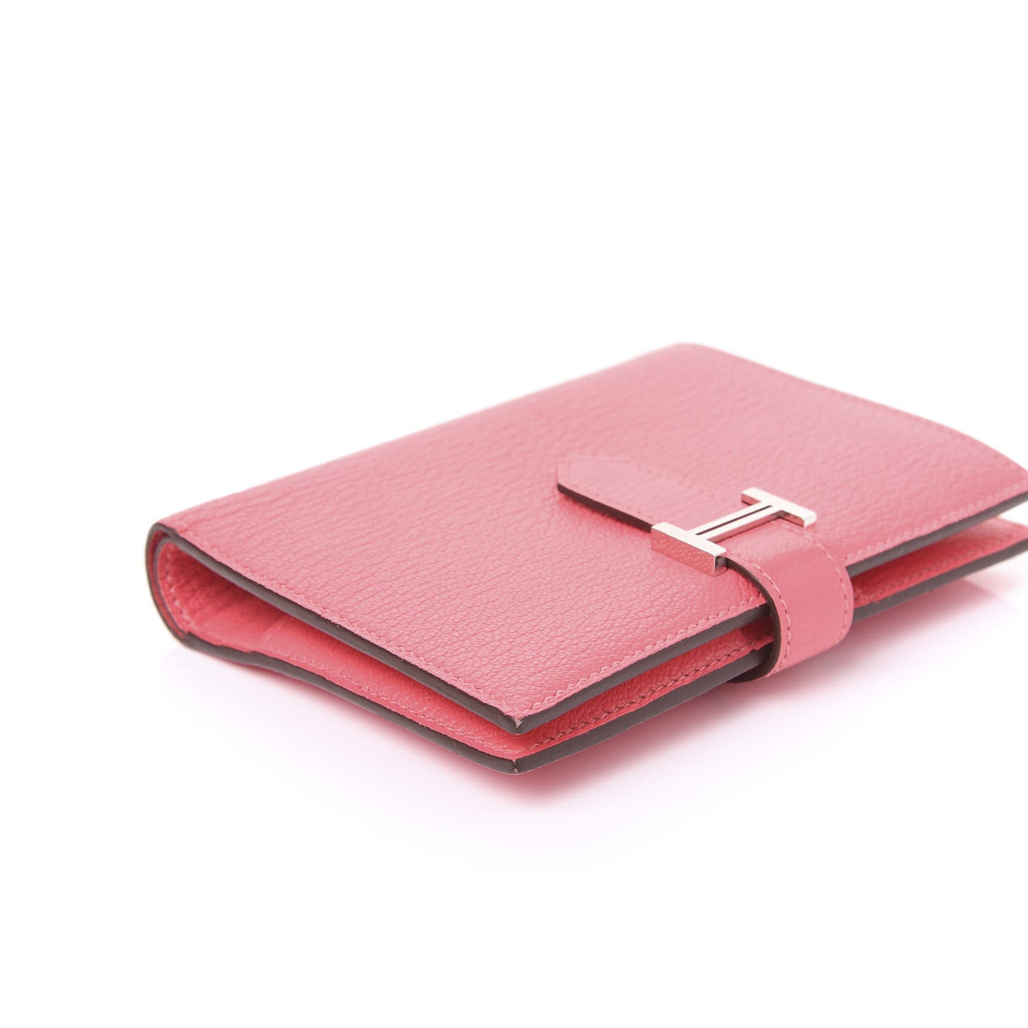 Chevre Mysore Bearn Compact Wallet Rose Azalee