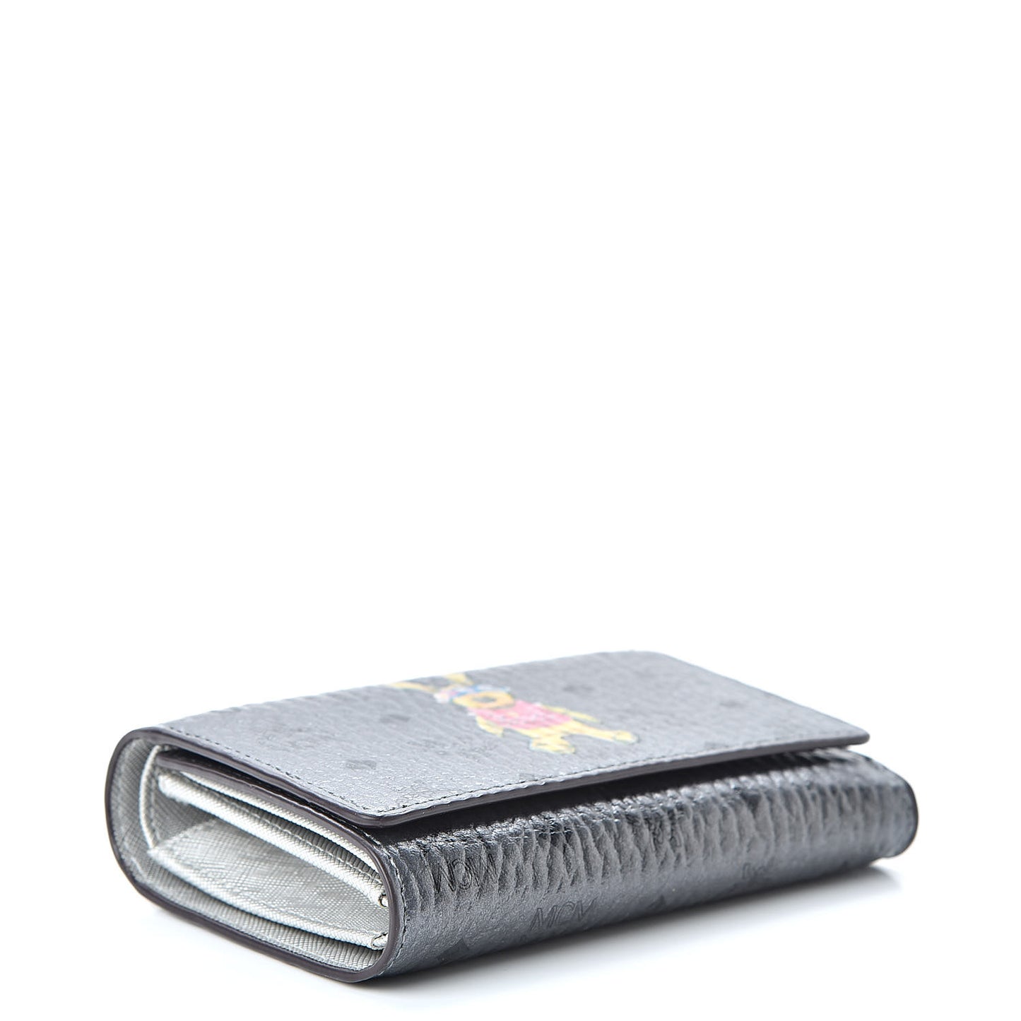 Metallic Visetos Rabbit Tri-Fold Wallet Silver