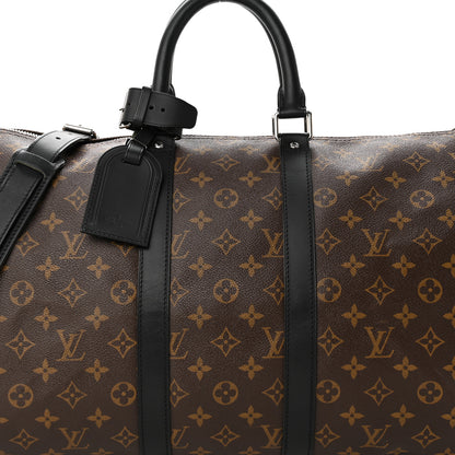 Louis Vuitton Monogram Macassar Keepall Bandouliere 45 8 of 11