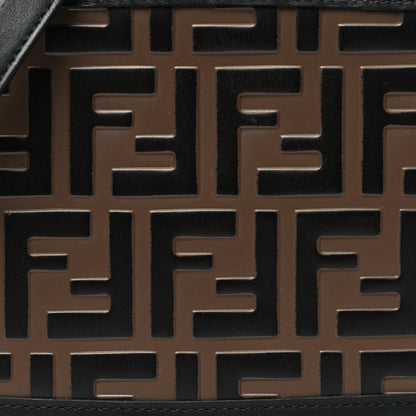 Fendi Vitello Century Bi-Color FF 1974 Embossed Mini Camera Case Maya Black 8 of 11
