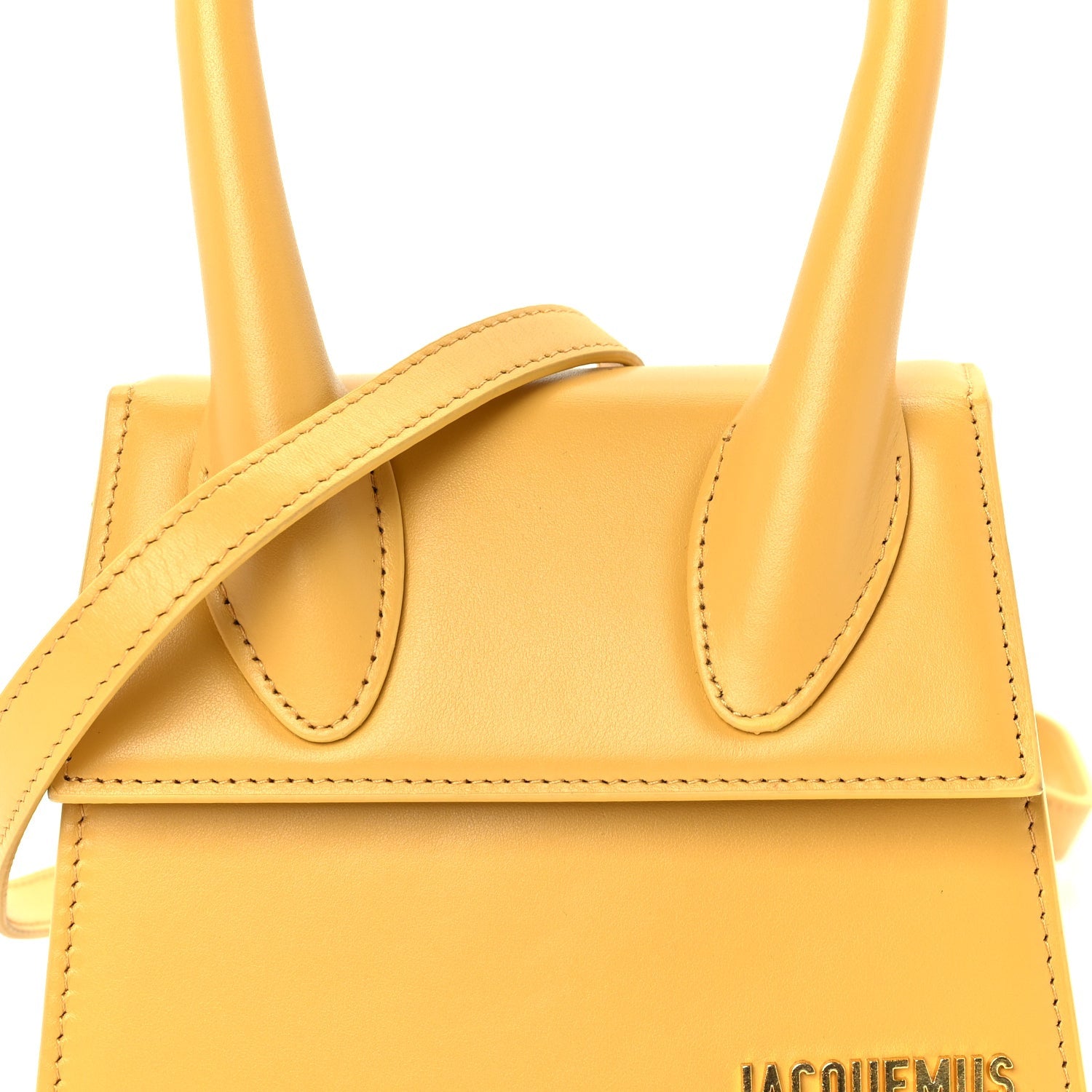 Jacquemus Smooth Calfskin Le Chiquito Moyen  Yellow 6 of 8