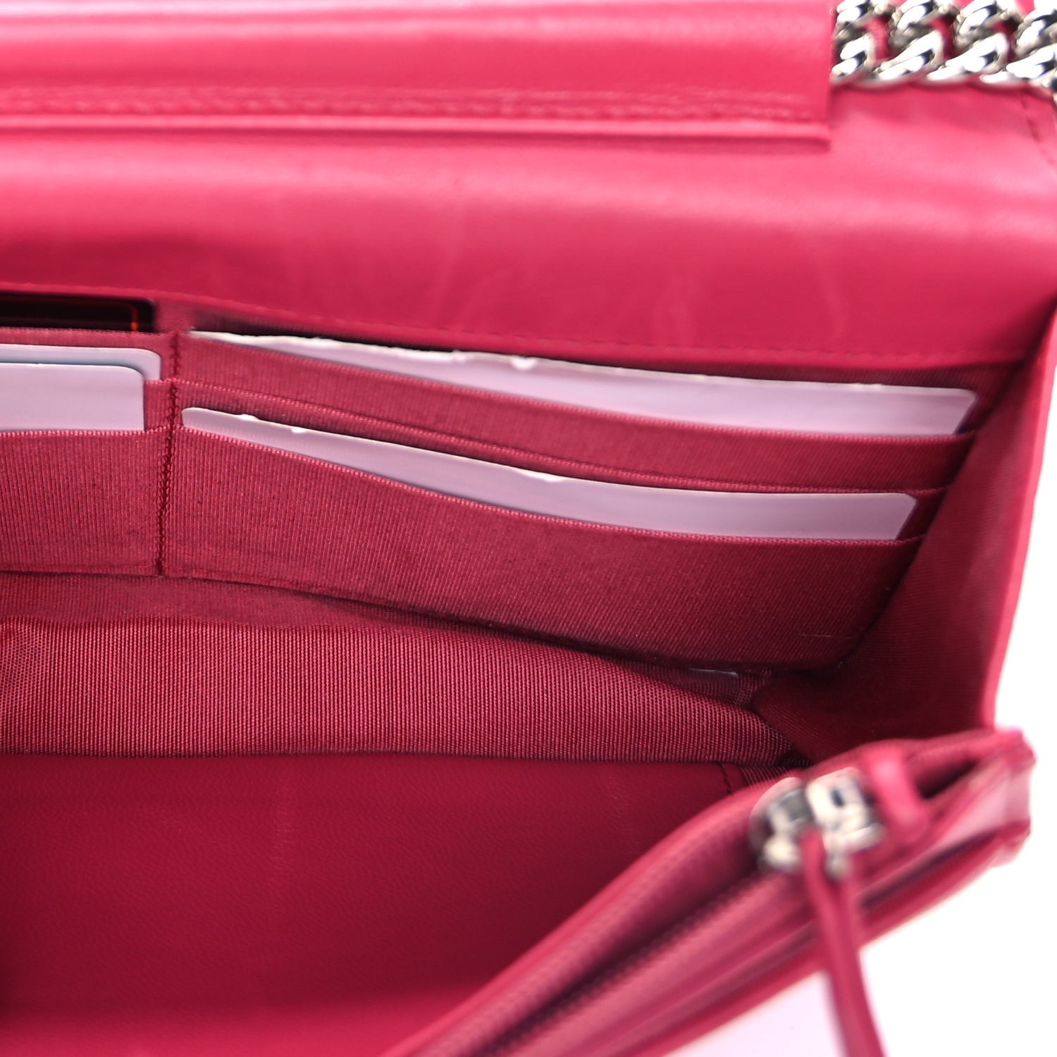 Chanel Lambskin Quilted Boy Wallet On Chain WOC  Pink 4 of 8