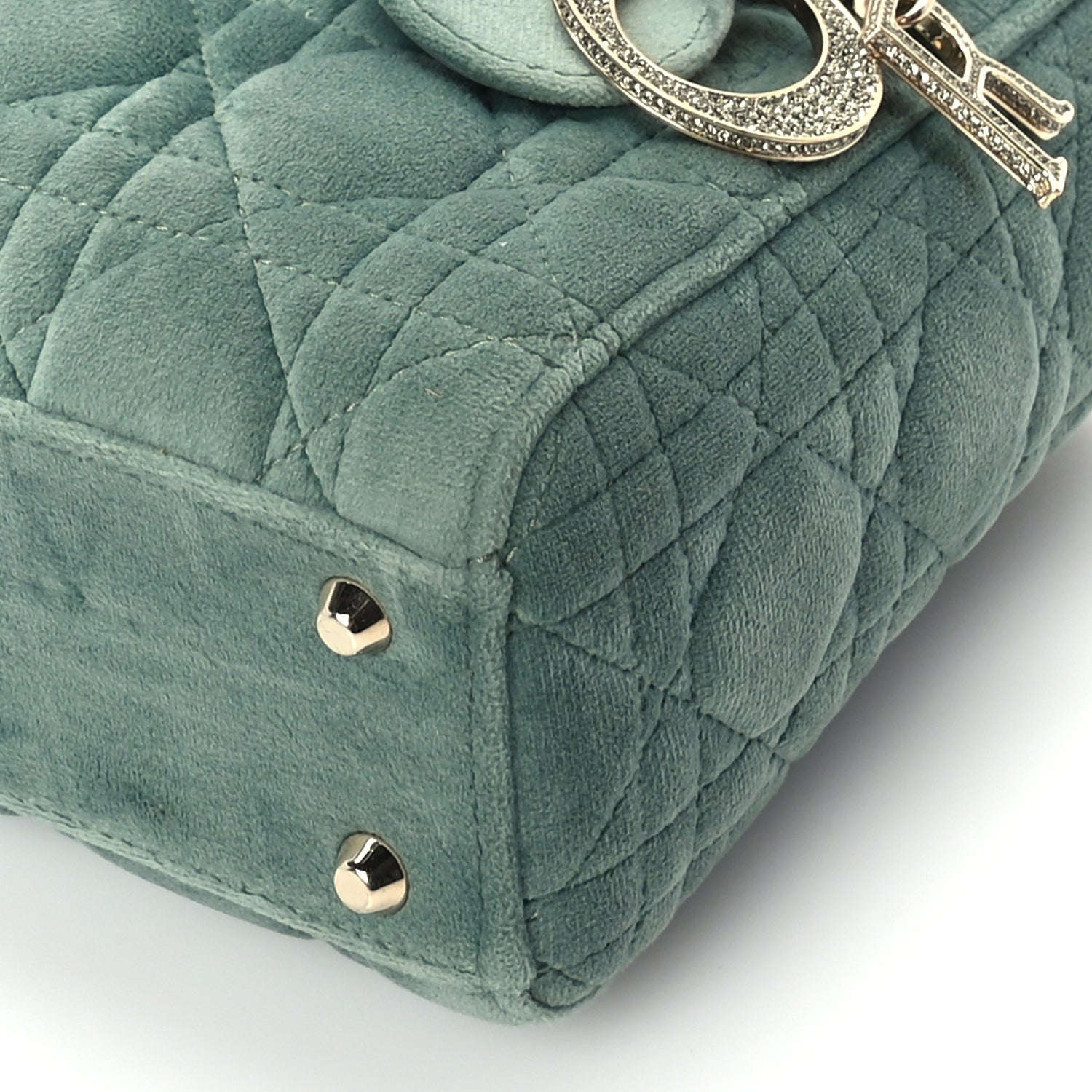 Christian Dior Velvet Mini Lady Dior Green 8 of 8