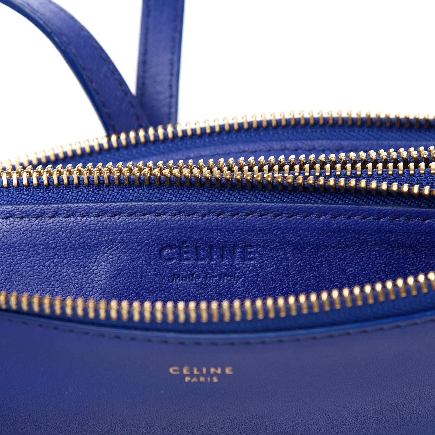 Celine Lambskin Small Trio Crossbody Bag Electric Blue 6 of 8