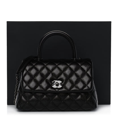 Chanel Caviar Quilted Mini Coco Handle Flap So Black 12 of 12