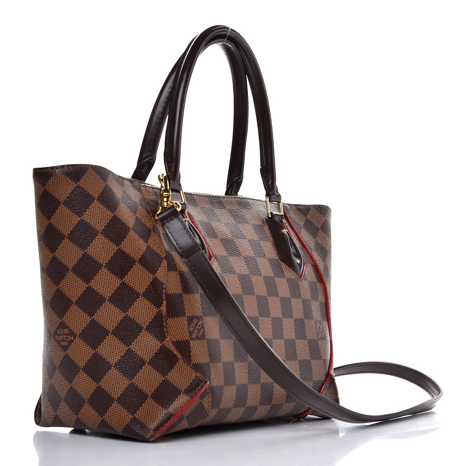 Louis Vuitton Damier Ebene Caissa Tote PM Cherry 3 of 7