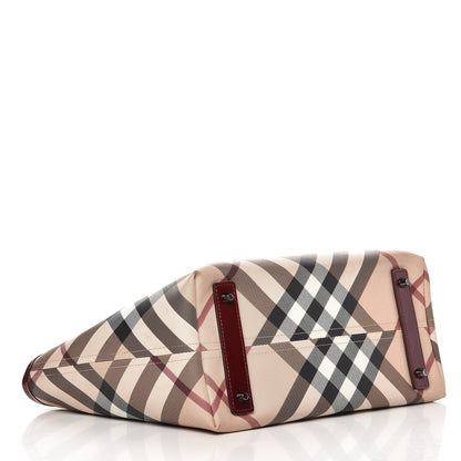 Burberry Supernova Check Small Nickie Tote Red 5 of 13