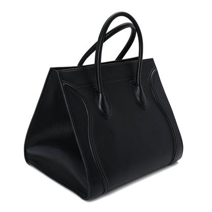 Celine Supple Calfskin Medium Phantom Luggage  Black 2 of 8