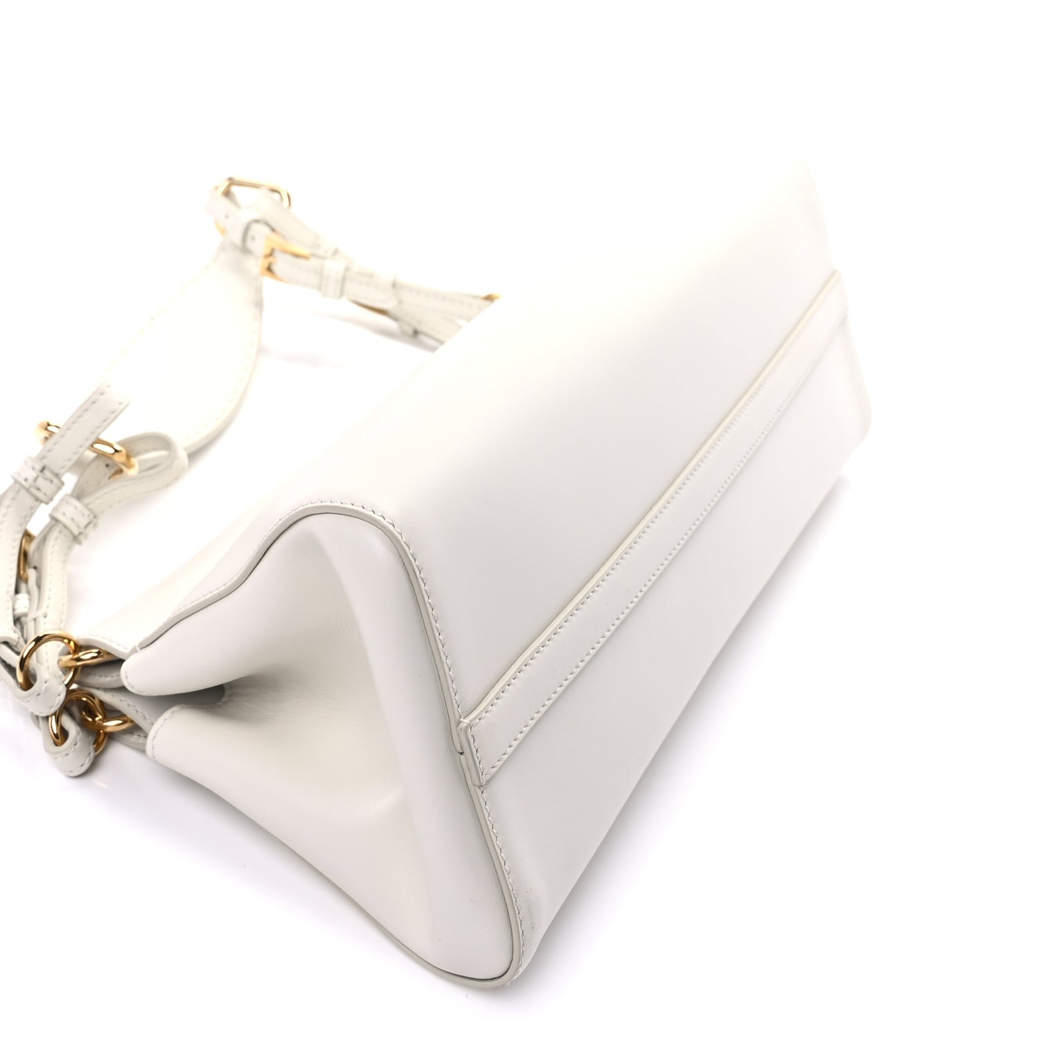 Prada Calfskin Medium Enchaine Bag Bianco 7 of 8
