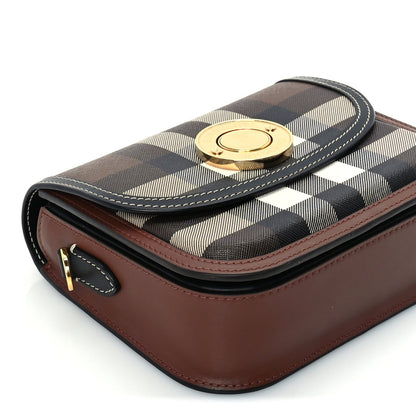 Burberry Calfskin Check Small Elizabeth Bag Brown 7 of 8