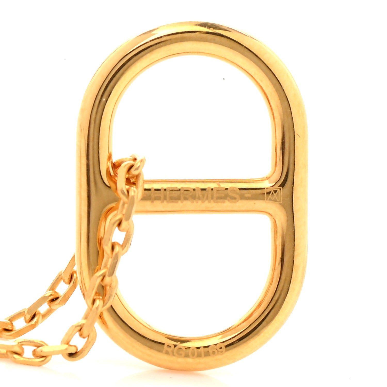 Hermes Swift O'Maillon Pendant Necklace Gold 5 of 6