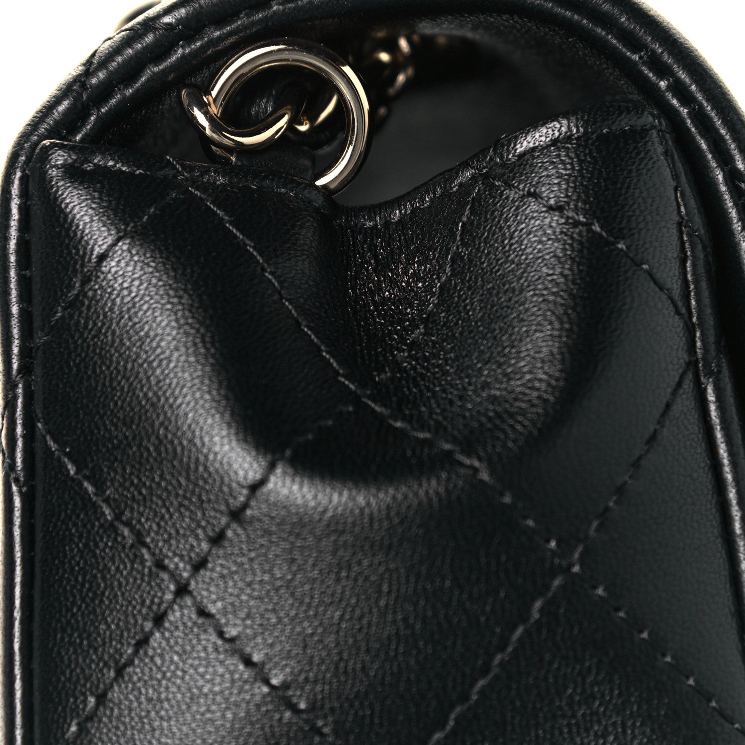 Chanel Lambskin Quilted Mini Rectangular Flap Black 11 of 12