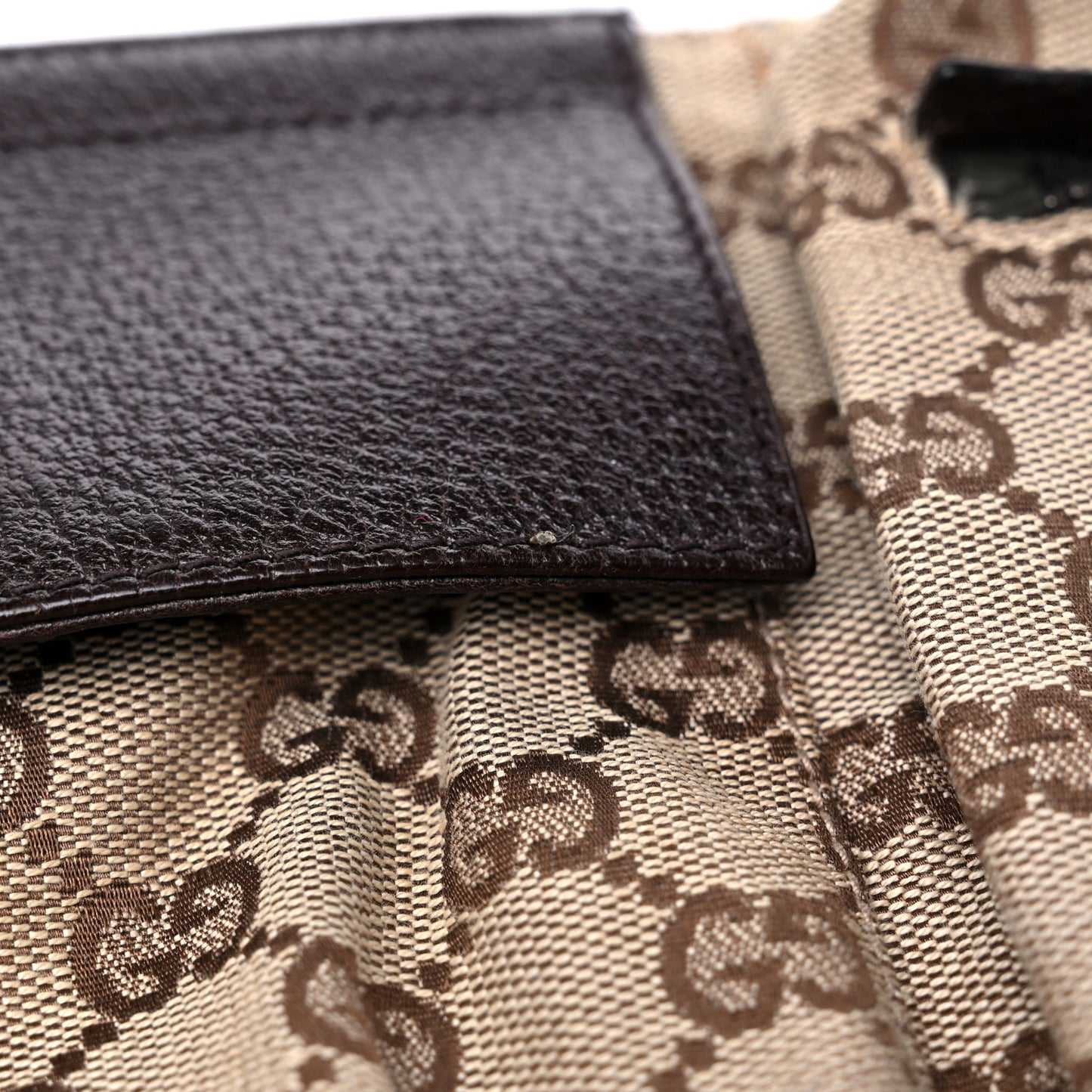 GG Monogram Double Pocket Belt Bag Dark Brown