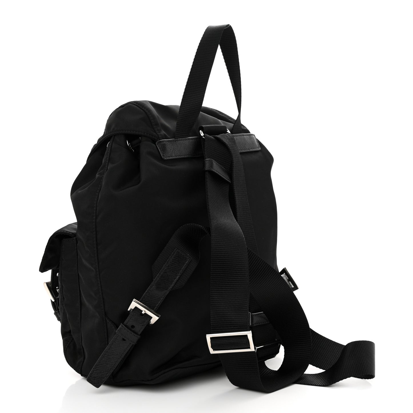 Tessuto Nylon Saffiano Vela Backpack Black