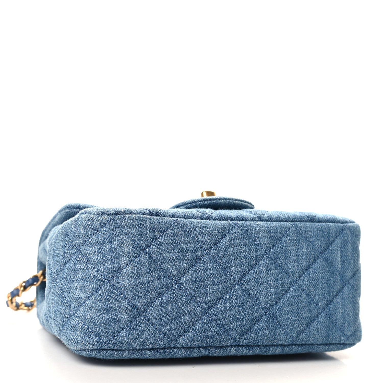 Chanel Denim Quilted Mini Pearl Crush Flap Blue 4 of 11