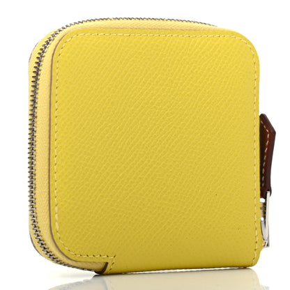 Hermes Epsom Silk'In Compact Wallet Lime 3 of 7