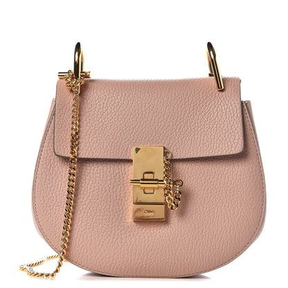 Chloe Grained Lambskin Mini Drew Shoulder Bag Cement Pink 1 of 7