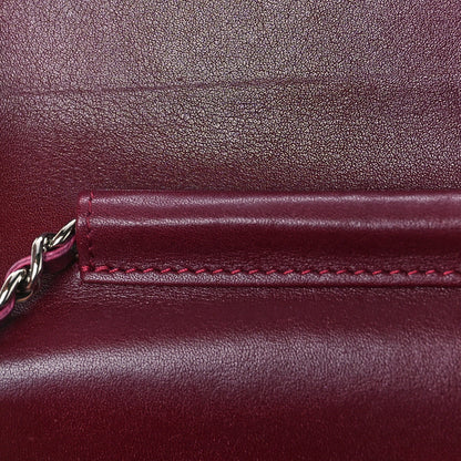 Chanel Patent Quilted Brilliant Wallet On Chain WOC Red 11 of 13